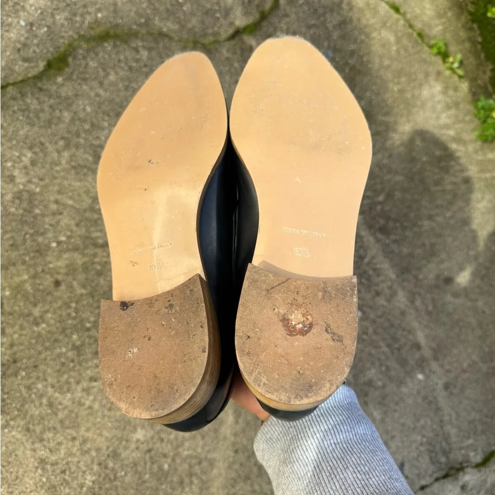 EVERLANE The Modern Loafer in Black Italian Leather Flats Slip On Size 10.5 - Picture 5 of 6